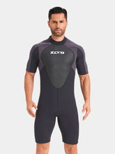 ZCCO Men's 3MM One Piece Shorty Plus Size Wetsuit, Black & Grey